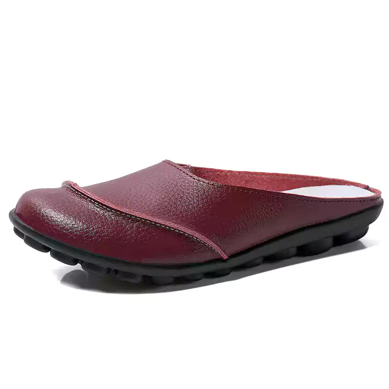 Sandales plates confortables LetcloTM en cuir à semelle souple