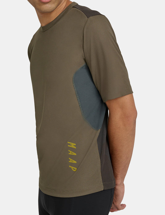 T-shirt de cyclisme Alt_Road 3.0 - Vert olive brûlé
