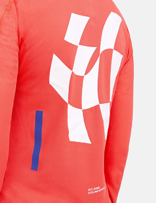 T-shirt à manches longues de vélo Alt_Road pour femmes - Lava