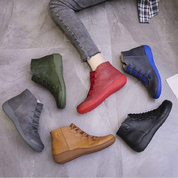 🔥Vente Flash -49 %🔥 - Bottes confortables en cuir faites à la main avec soutien de la voûte plantaire