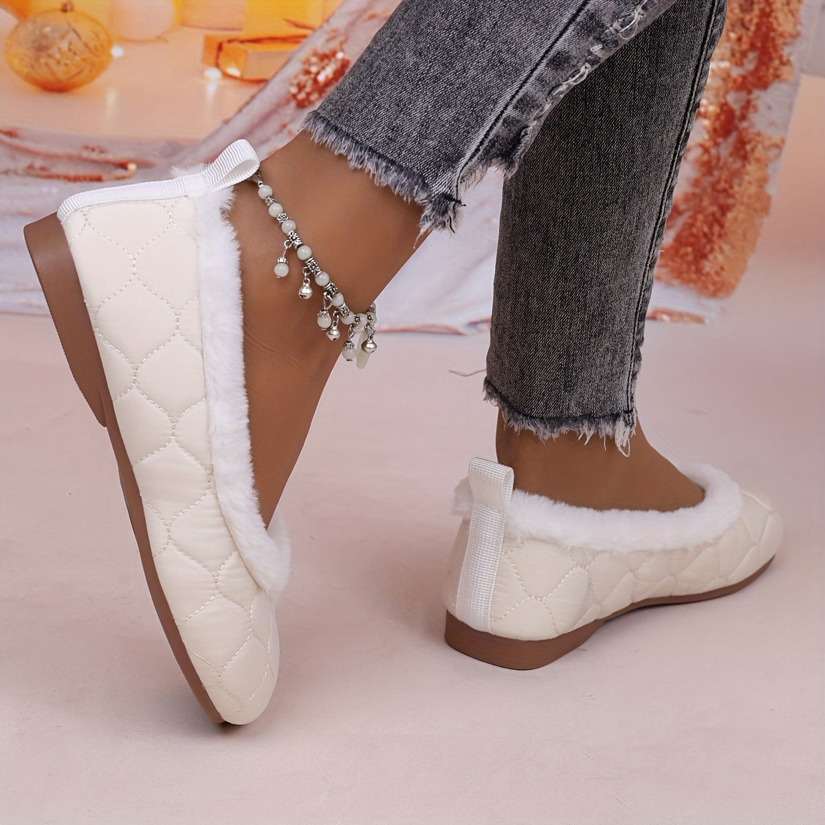 🔥 Dernière journée de promotion 50 % de réduction – Chaussures plates Mary Jane en peluche douces pour femmes