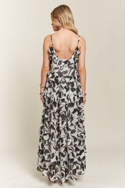 ADORA Camisole-Kleid mit Rüschenstufen und U-Boot-Ausschnitt