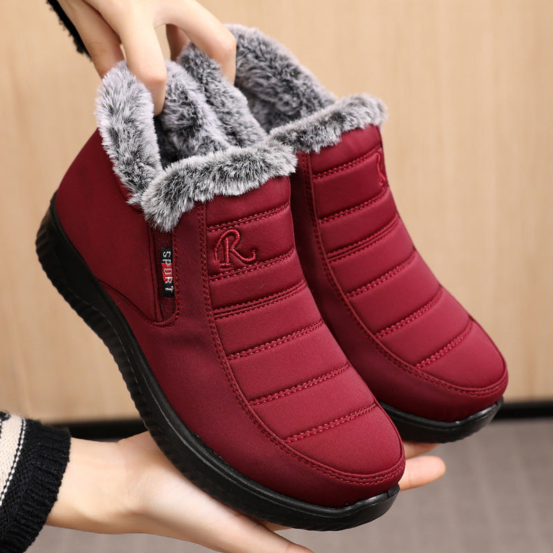 Wasserdichte Damenstiefel aus weicher Baumwolle