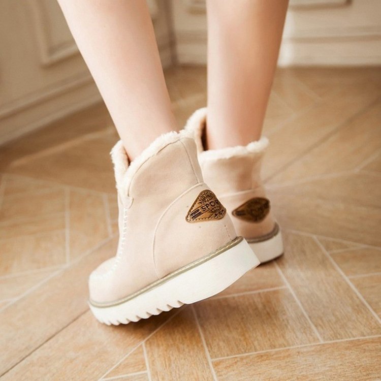 Bottes de neige classiques antidérapantes pour femmes montant jusqu'à la cheville
