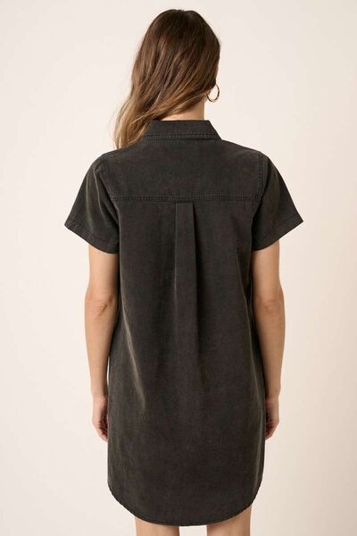 Mittoshop Hemd im Kleid-Stil mit Knopfleiste und Kragen, Kurzarm