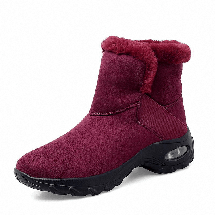Bottes de neige en peluche pour femmes avec coussin d'air