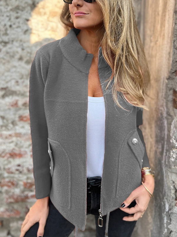 AUSVERKAUF🔥 Freizeitjacke mit Reißverschluss und Kordelzug