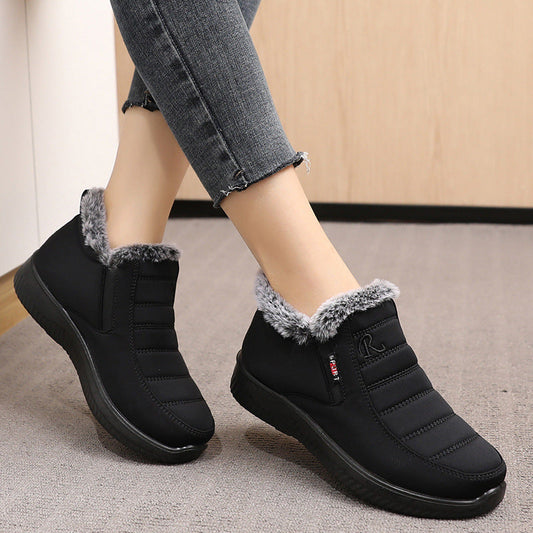 Bottes imperméables en coton doux pour femmes