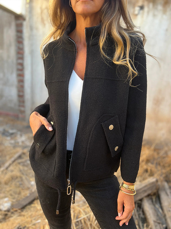 AUSVERKAUF🔥 Freizeitjacke mit Reißverschluss und Kordelzug