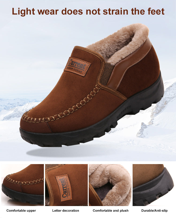 Bottes de neige confortables, imperméables et chaudes en cuir