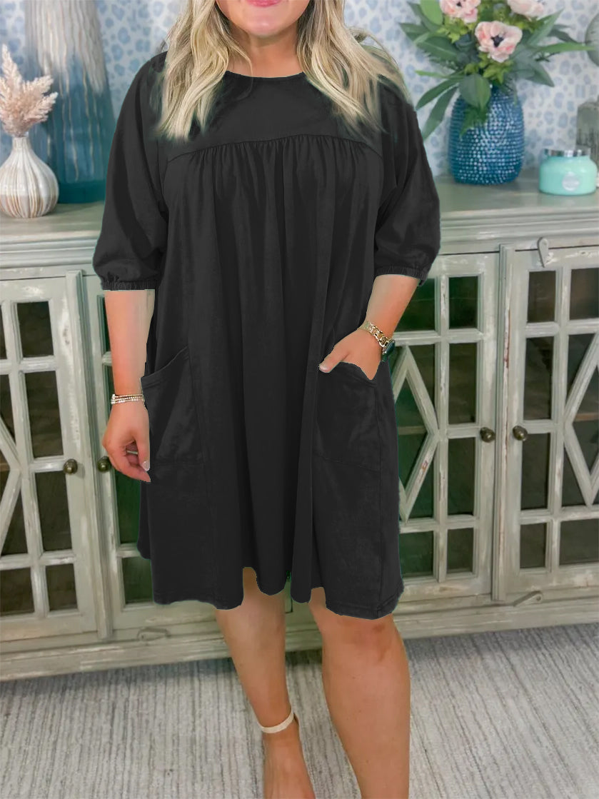 Robe décontractée ample délavée à l'acide pour femme avec poches (achetez-en 2, livraison gratuite)