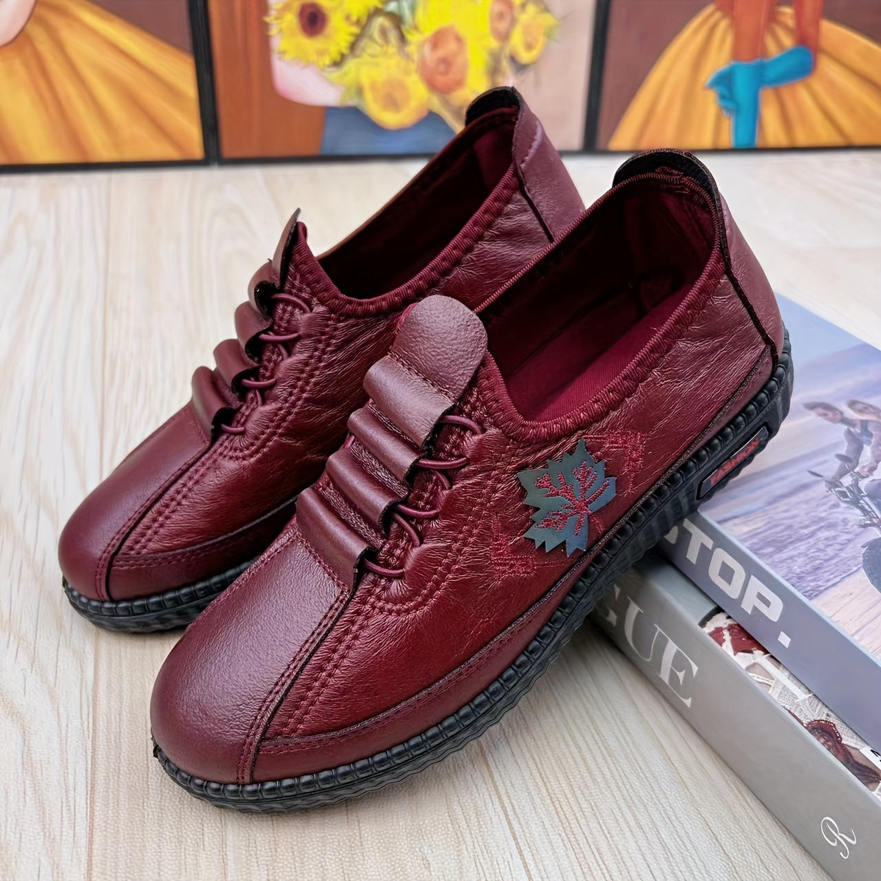 🔥Dernier jour de promotion -50 % - Chaussures orthopédiques en cuir faites à la main à semelle souple et confortable pour femmes