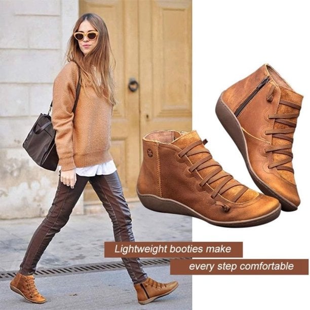 🔥Vente Flash -49 %🔥 - Bottes confortables en cuir faites à la main avec soutien de la voûte plantaire