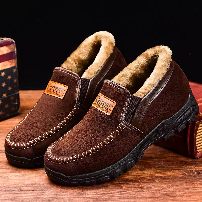 Bottes de neige confortables, imperméables et chaudes en cuir