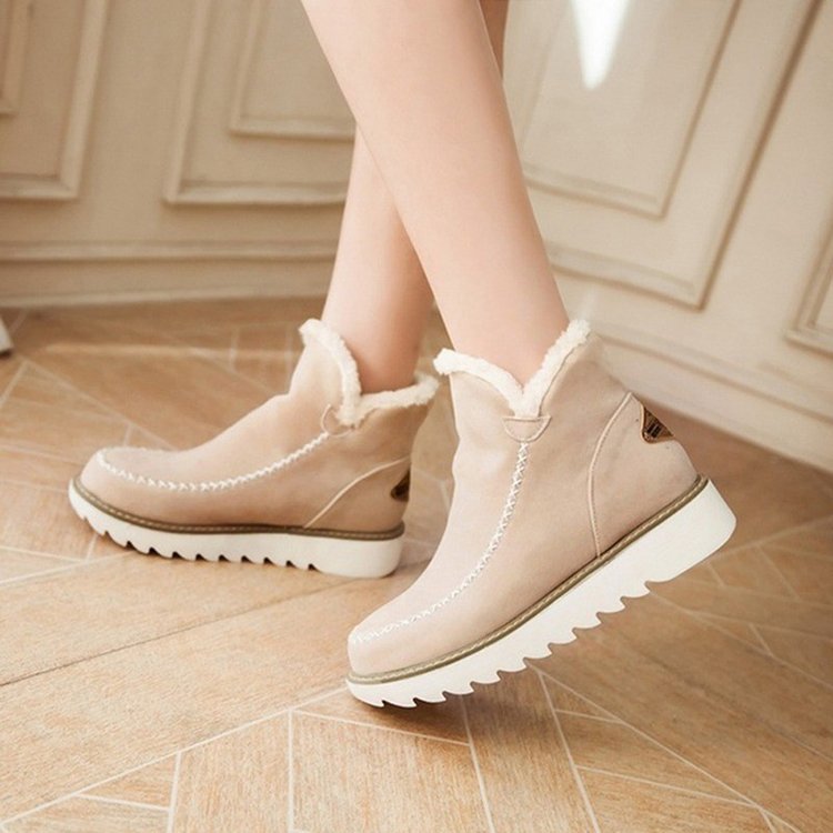 Bottes de neige classiques antidérapantes pour femmes montant jusqu'à la cheville