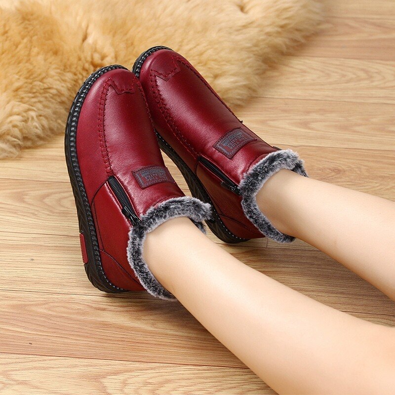 Bottes en cuir de coton imperméables et antidérapantes pour femme 🔥VENTE FLASH !!! -60% DE RÉDUCTION Pour une durée limitée