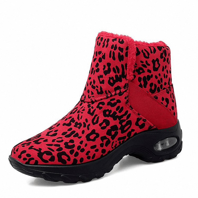 Bottes de neige en peluche pour femmes avec coussin d'air