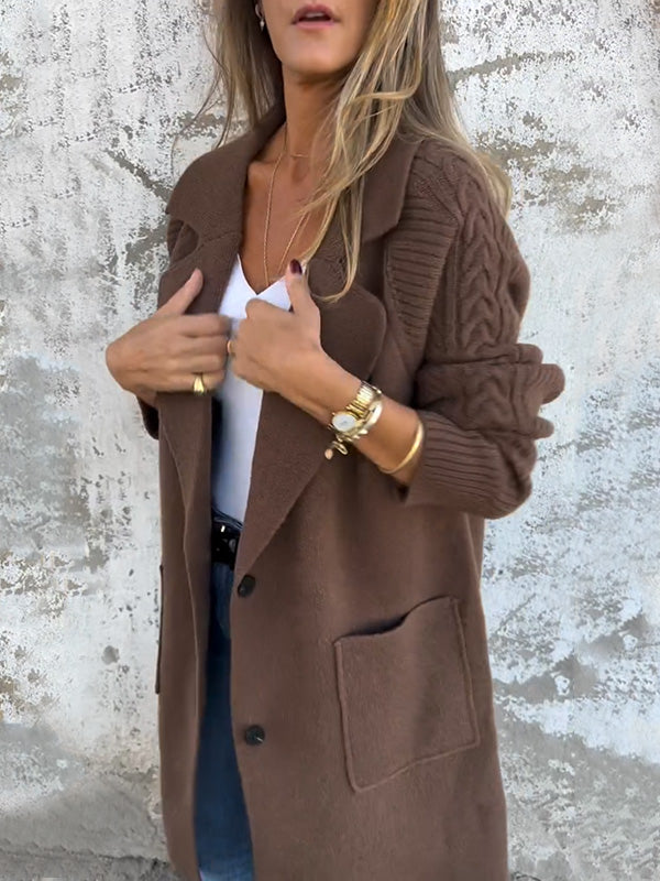 AUSVERKAUF🔥 Freizeitjacke mit Rippenkragen und Taschen