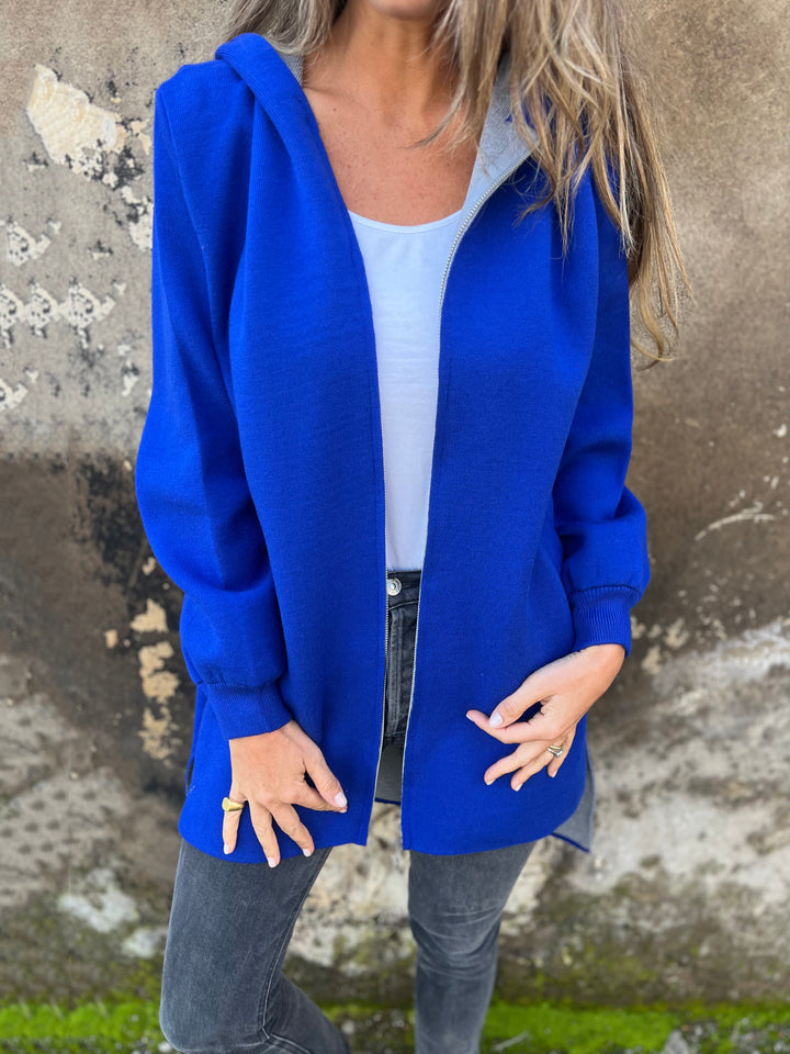 VENTE DE LIQUIDATION🔥 Veste décontractée à manches longues et col rond avec fermeture éclair