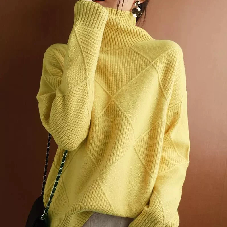 CARDIGAN COL ROULÉ EN CACHEMIRE