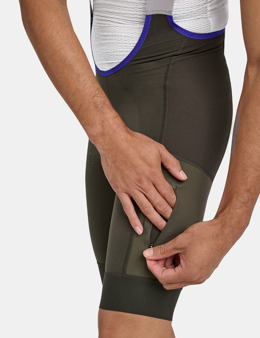 Alt_Road Cargo Bib Shorts - Burnt Olive Green