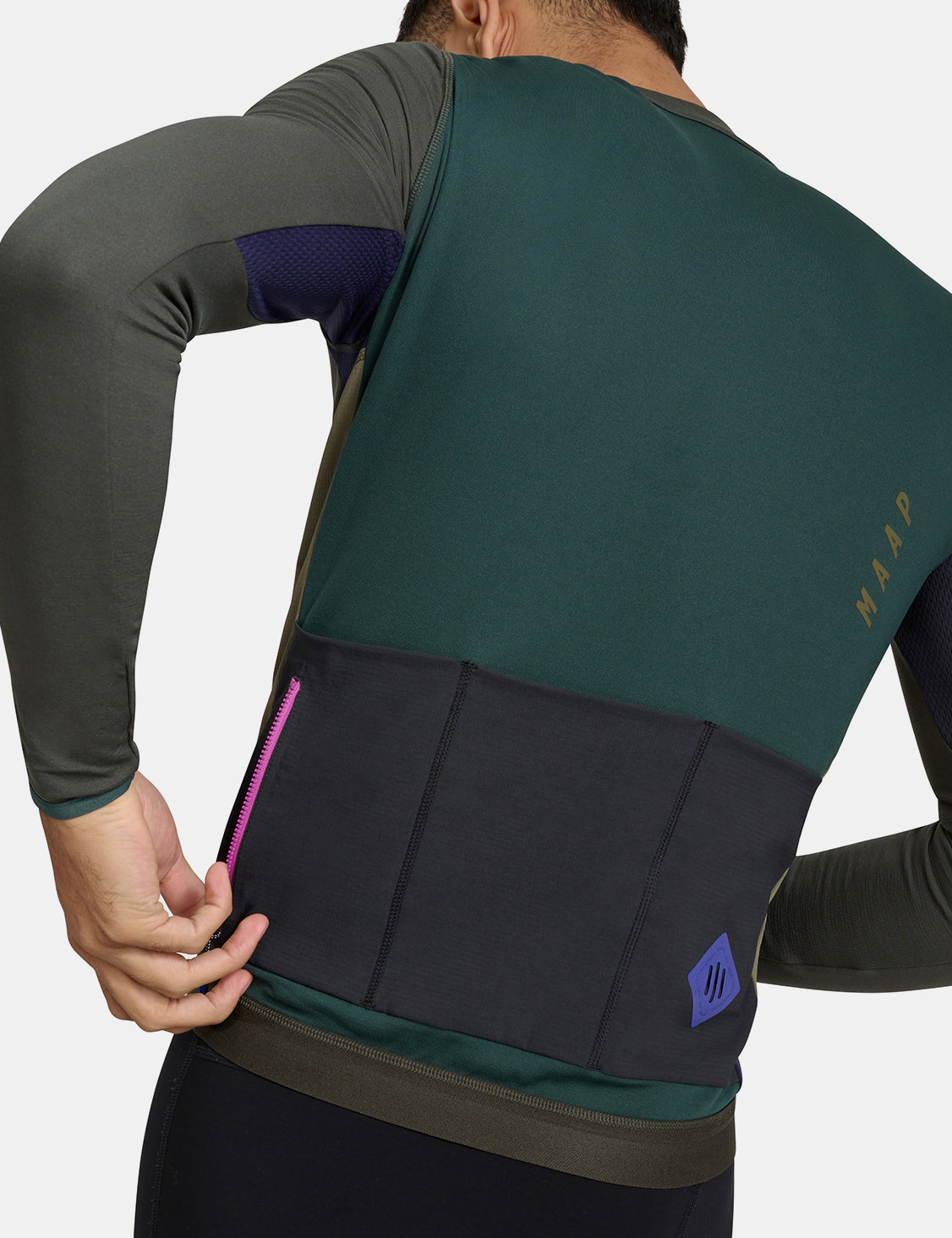 Maillot manches longues Alt_Road - Vert Olive Brûlé