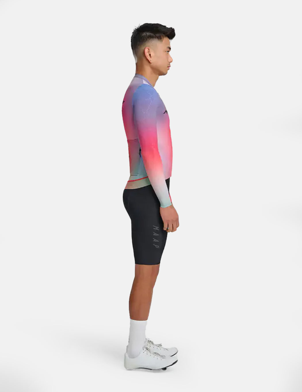 Maillot Manches Longues Blurred Out Pro Hex 2.0 - Rouge Mix