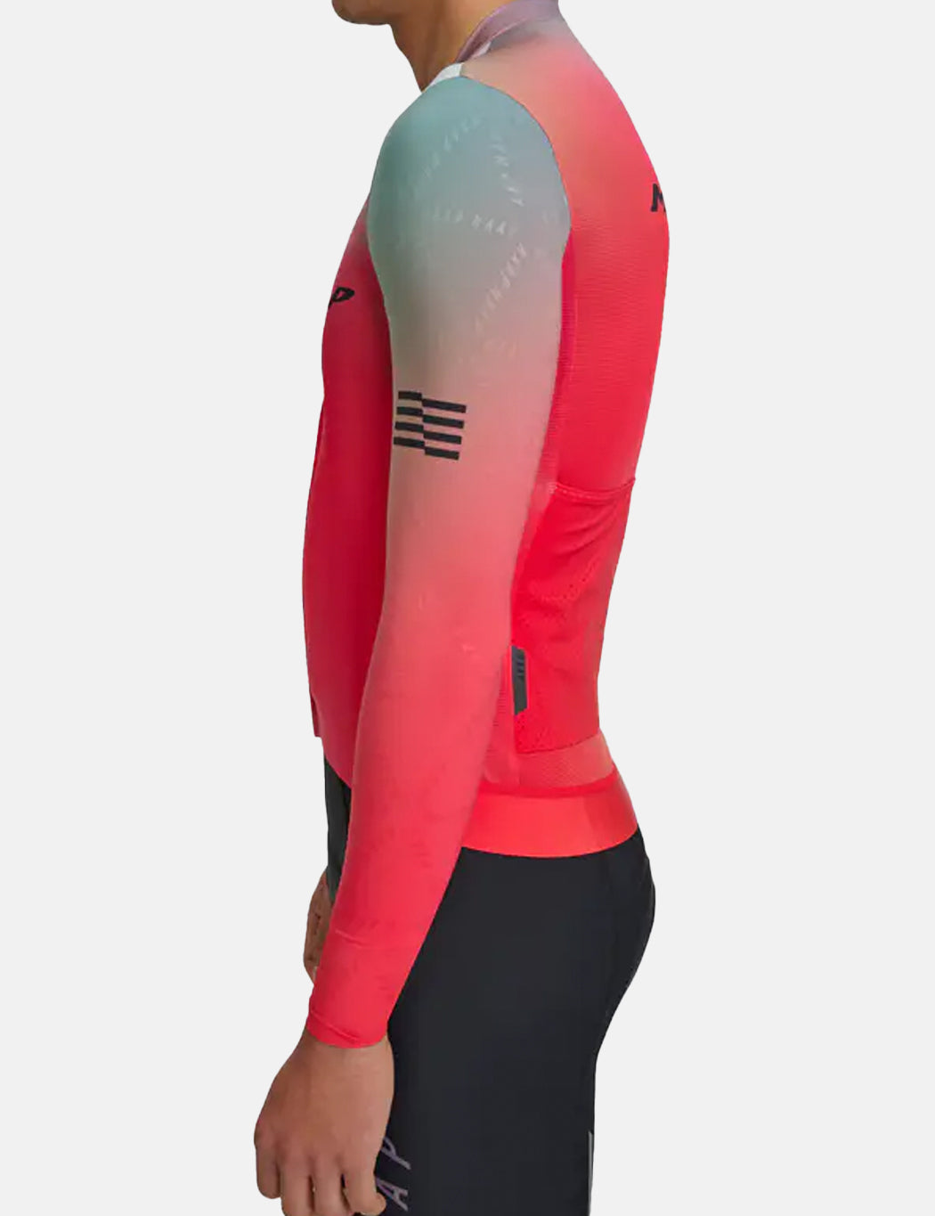Maillot Manches Longues Blurred Out Pro Hex 2.0 - Rouge Mix