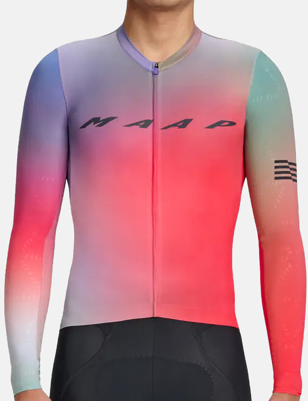 Maillot Manches Longues Blurred Out Pro Hex 2.0 - Rouge Mix