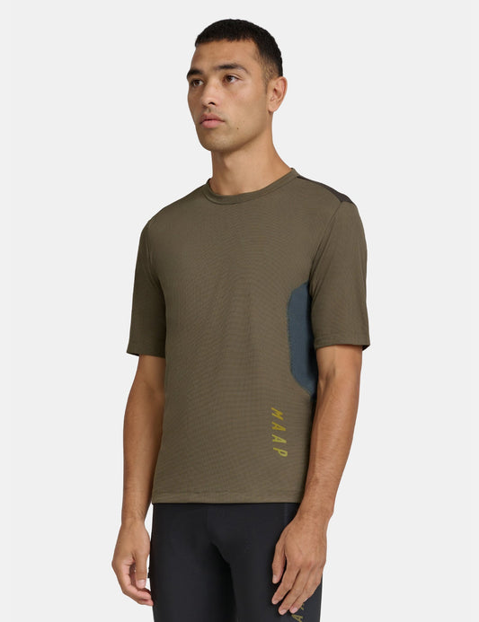 T-shirt de cyclisme Alt_Road 3.0 - Vert olive brûlé