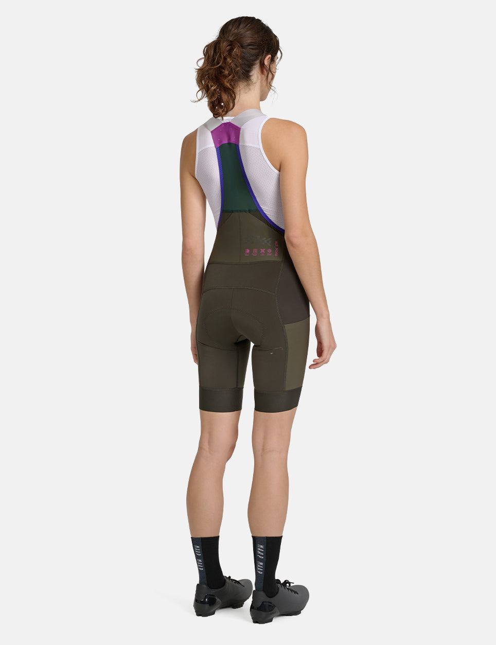 Cuissard cargo à bretelles Alt_Road pour femmes - Vert olive brûlé
