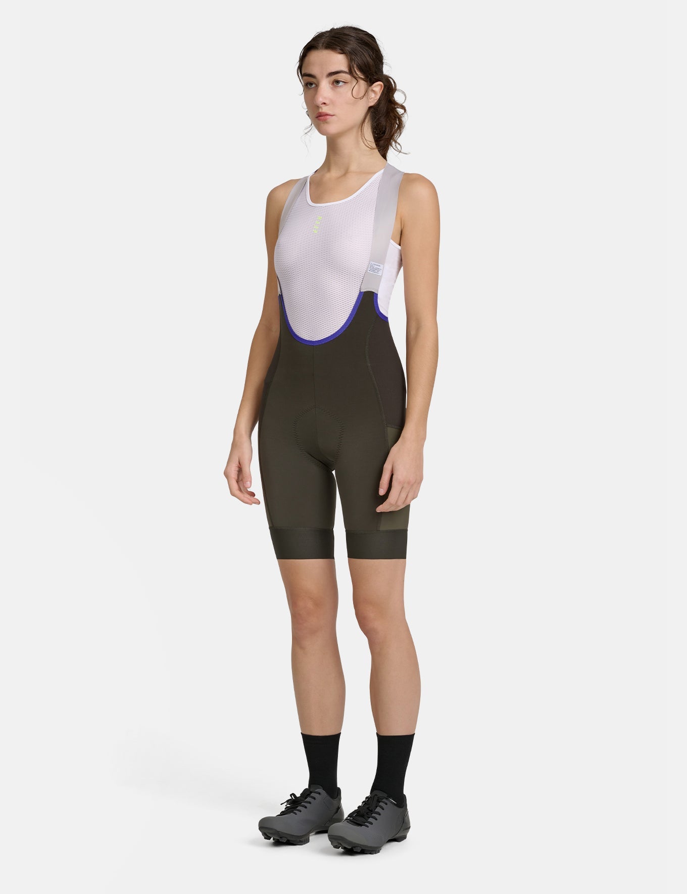 Cuissard cargo à bretelles Alt_Road pour femmes - Vert olive brûlé