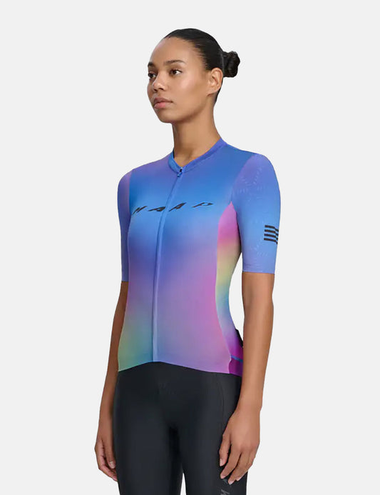 Womens Blurred Out Pro Hex Jersey 2.0 - Blue Mix