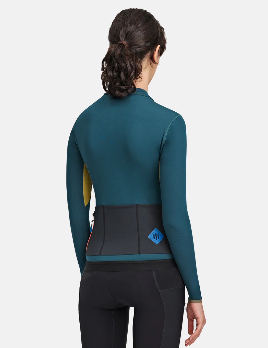 Maillot manches longues Alt_Road pour femme - Bleu sarcelle foncé