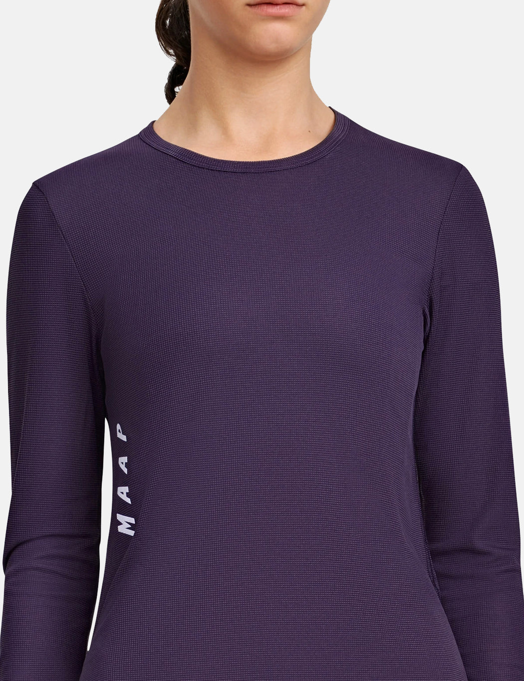 T-shirt à manches longues de vélo de route Alt_Road pour femme - Aubergine
