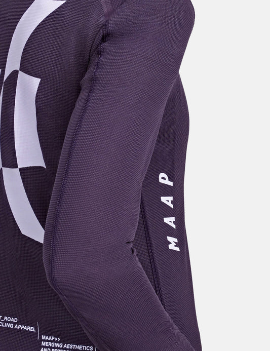 T-shirt à manches longues de vélo de route Alt_Road pour femme - Aubergine