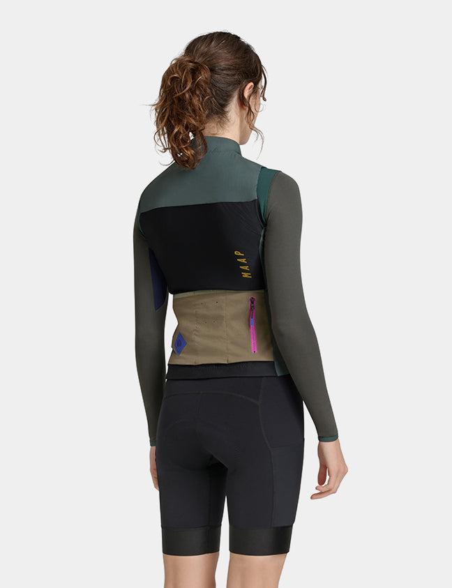 Gilet thermique Alt_Road pour femmes - Vert Cyprès