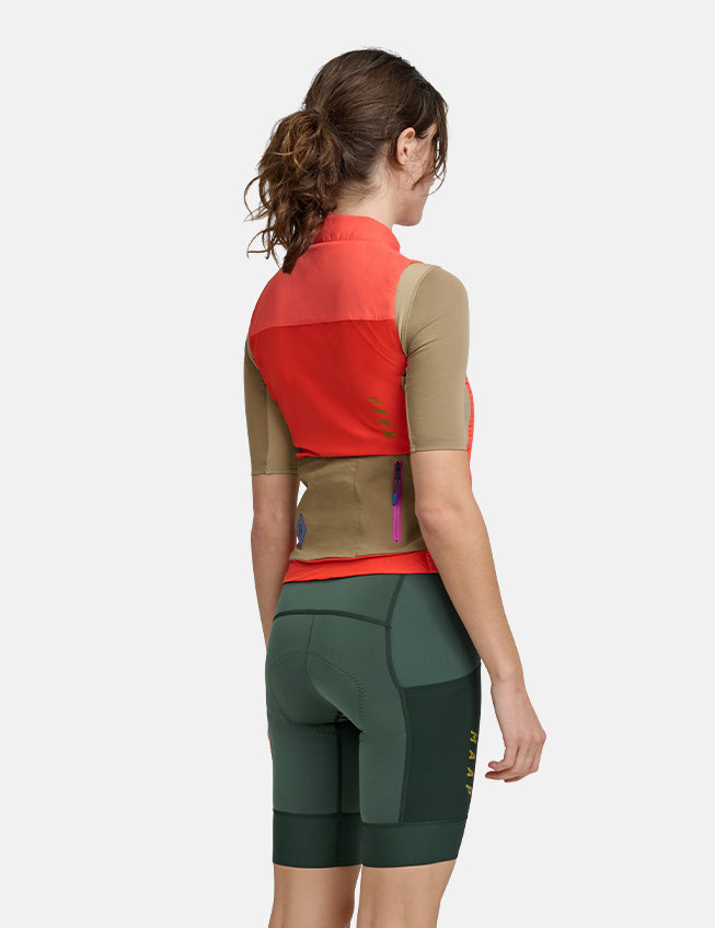 Gilet thermique Alt_Road pour femmes - Rouge Mars