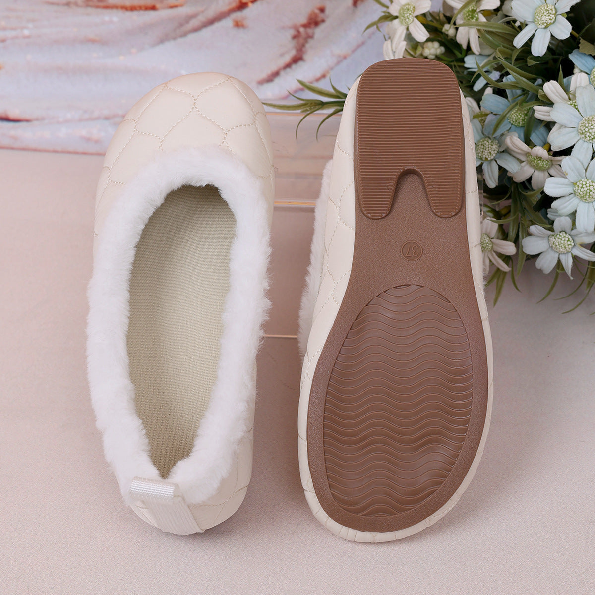 🔥 Dernière journée de promotion 50 % de réduction – Chaussures plates Mary Jane en peluche douces pour femmes