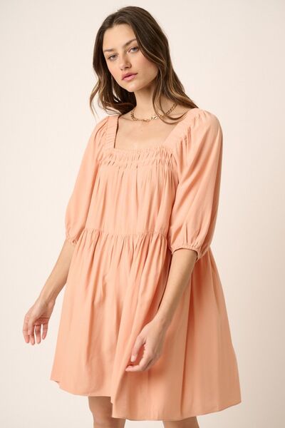 Mittoshop Mini-Kleid mit Biesen-Detail und Bindebändern