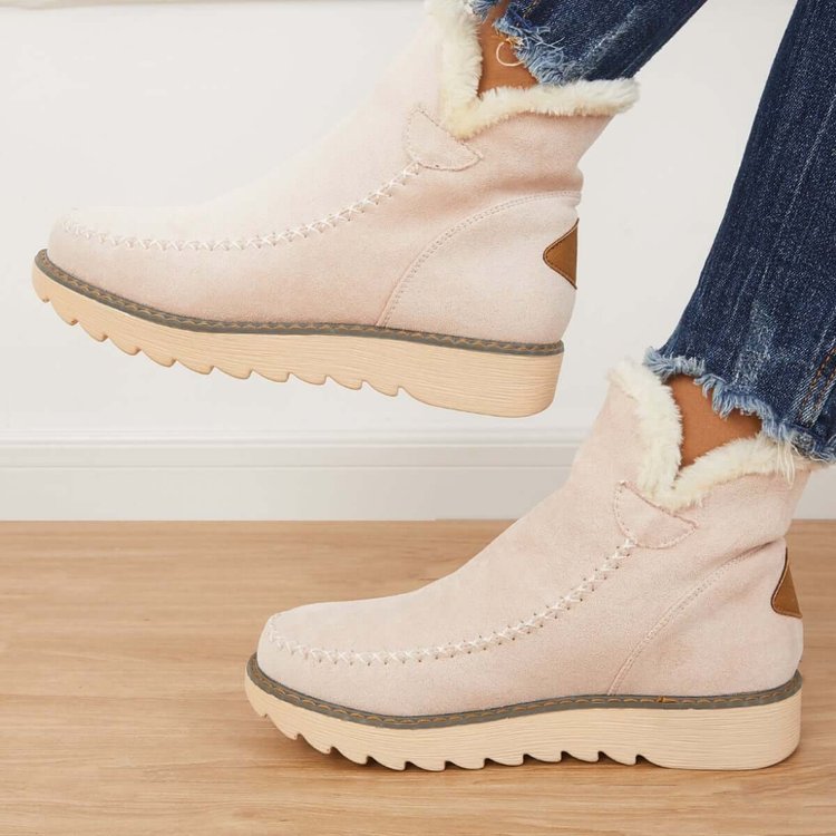 Bottes de neige classiques antidérapantes pour femmes montant jusqu'à la cheville
