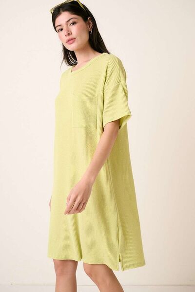 Robe T-shirt à manches courtes en maille côtelée Mittoshop Urban