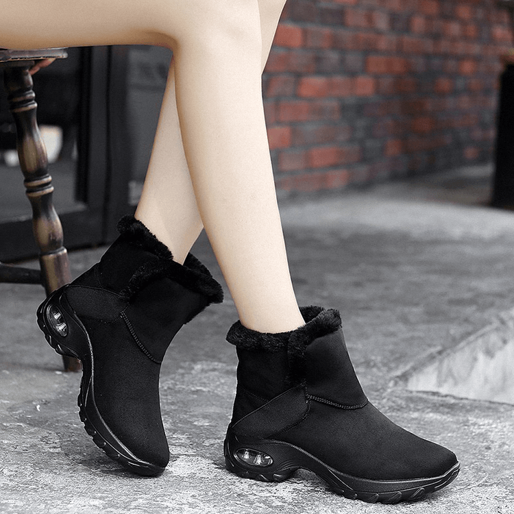 Bottes de neige en peluche pour femmes avec coussin d'air