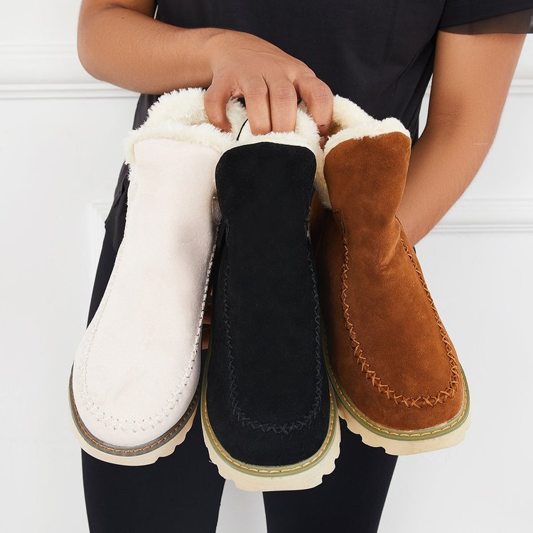 Bottes de neige classiques antidérapantes pour femmes montant jusqu'à la cheville