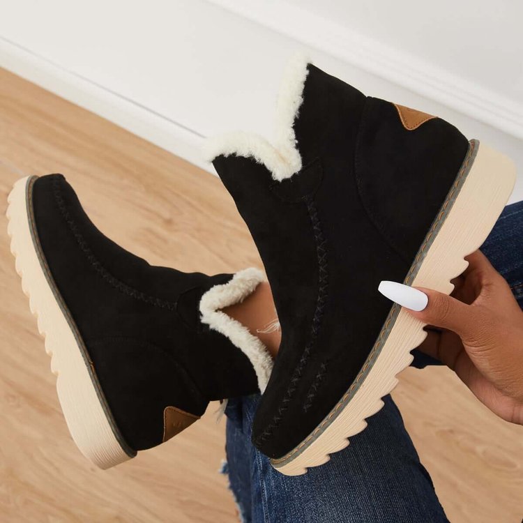 Bottes de neige classiques antidérapantes pour femmes montant jusqu'à la cheville