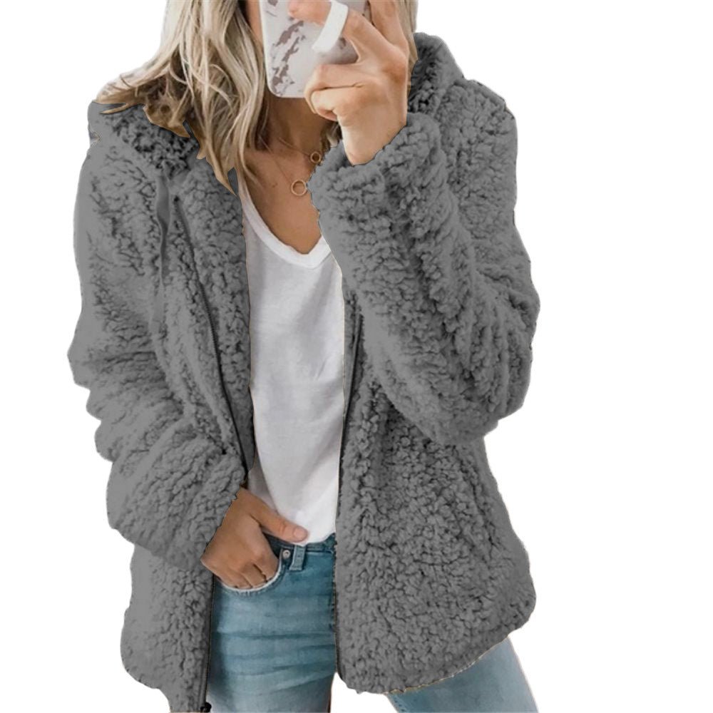 🔥LETZTER TAG 50% RABATT🔥 Damen Wollmantel mit Kapuze