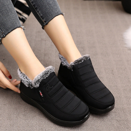 Bottes imperméables en coton doux pour femmes