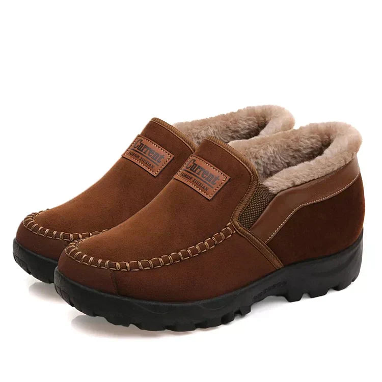 Bottes de neige confortables, imperméables et chaudes en cuir
