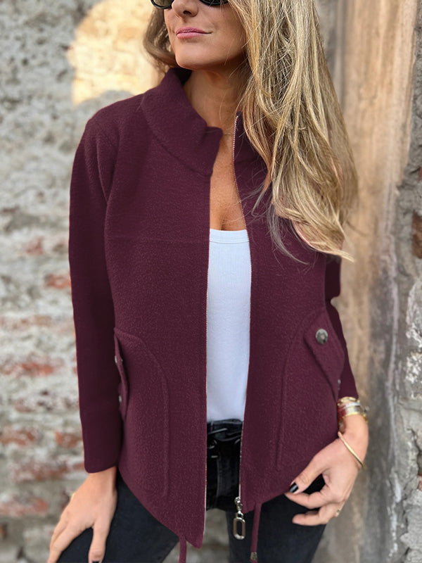 AUSVERKAUF🔥 Freizeitjacke mit Reißverschluss und Kordelzug