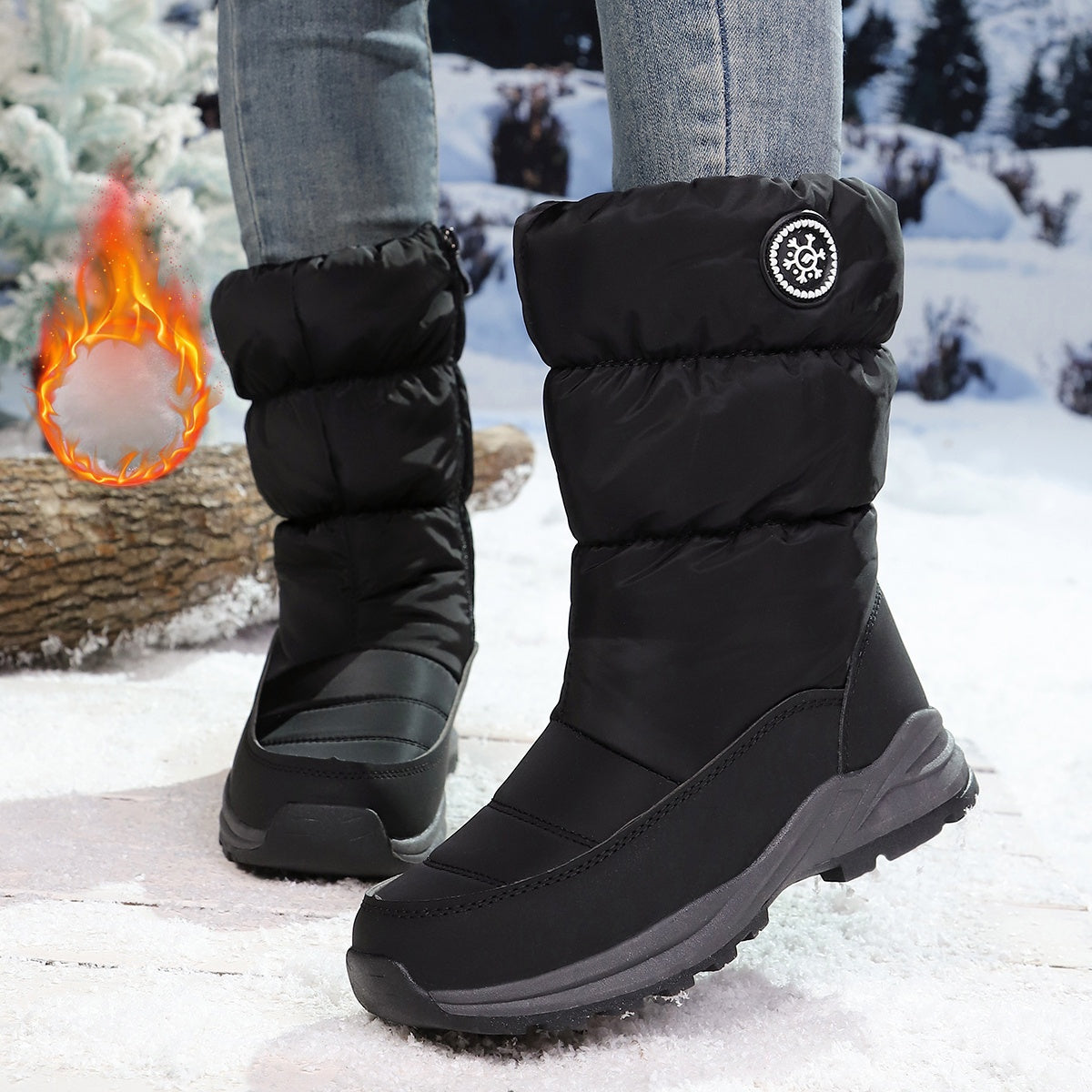 🔥Letzter Tag Promotion 50% RABATT - Damen hochwertige Winter-Schneestiefel (mittelhoch)